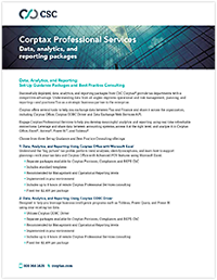 New from Corptax Professional Services: Data, Analytics, and Reporting Packages